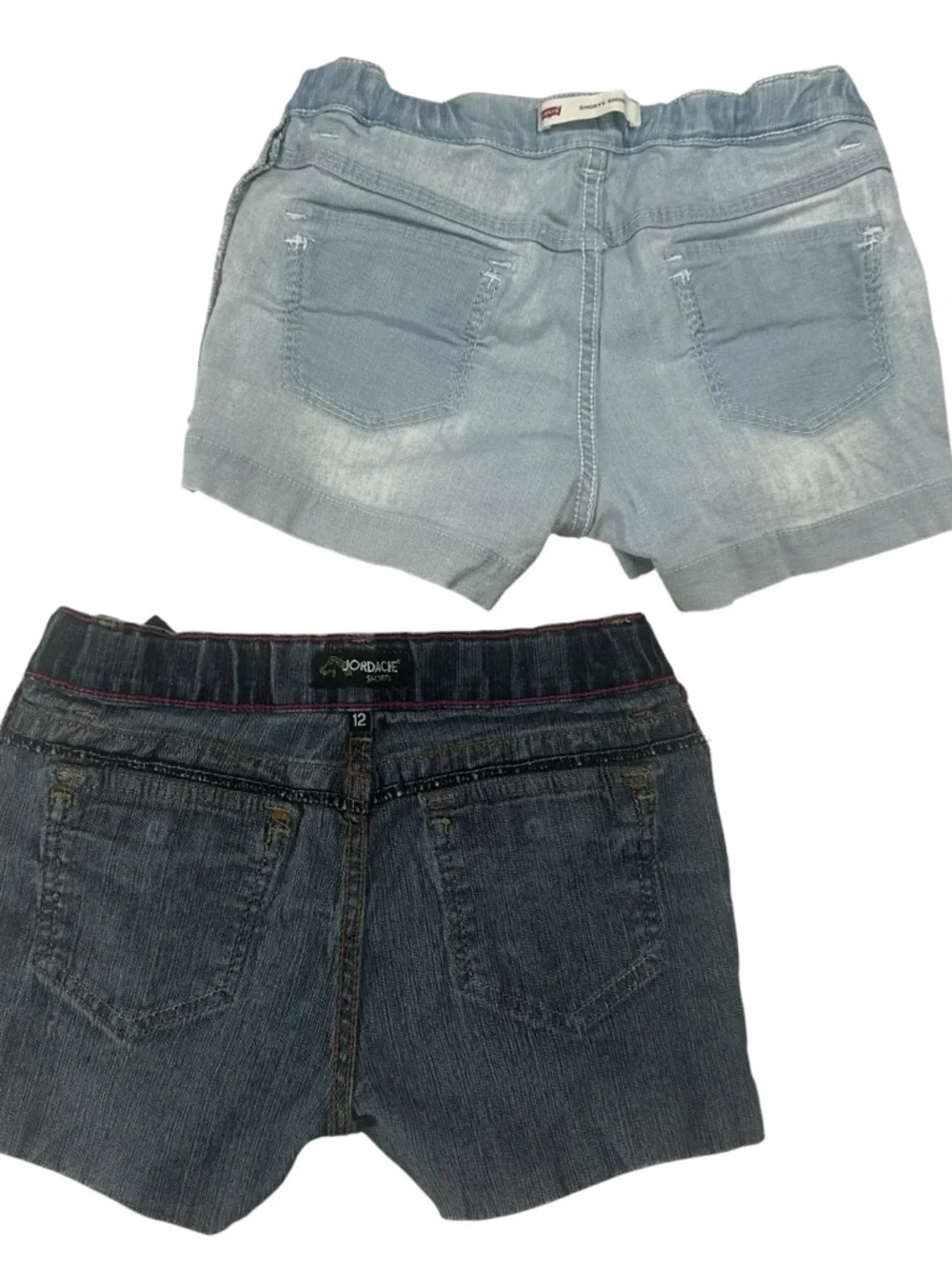Lot of 2 Levi’s + Jordache Denim Shorts Girls Size 12